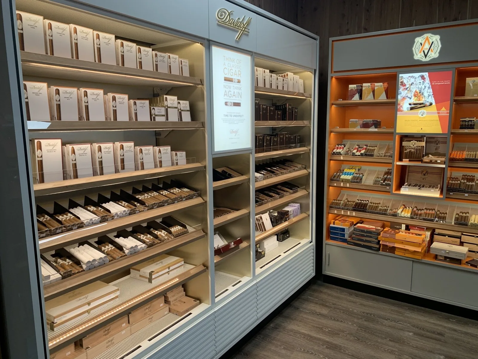 Inside the OSI Tobacco walk-in humidor