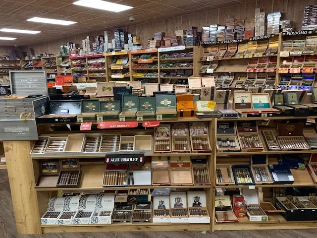 The walk-in humidor at OSI Tobacco